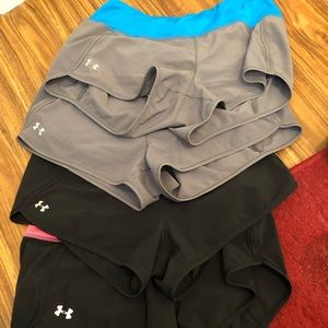 Size small Underarmour shorts, 4 pair!!!!!